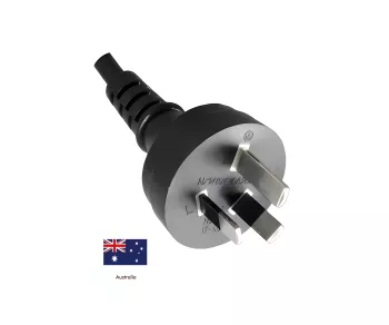 Netzkabel Australien Typ I auf C13, 1mm², AUS 3pin Typ I/IEC 60320-C13, SAA, schwarz, Länge 5m